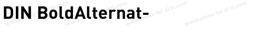 DIN BoldAlternat字体转换